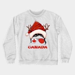 Canada girl, Canadian Christmas gift , Regalo Navidad Canada Crewneck Sweatshirt